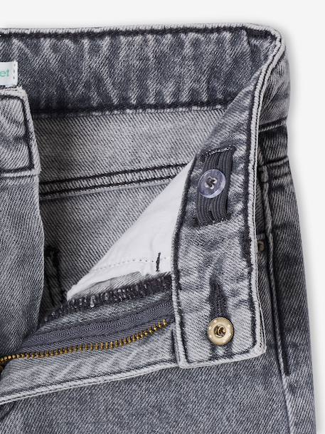 Girl's wide-leg star jeans denim grey+light blue 