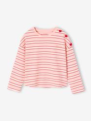 -Striped long-sleeved T-shirt for girls