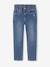 Paperbag trousers for girls deep blue+medium blue 