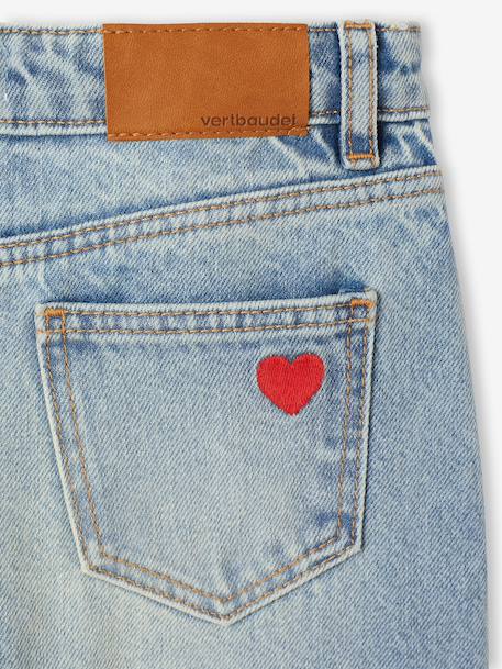 Straight-leg jeans for girls light blue+medium blue 