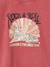 Long-sleeved T-shirt for girls chambray blue+old rose 