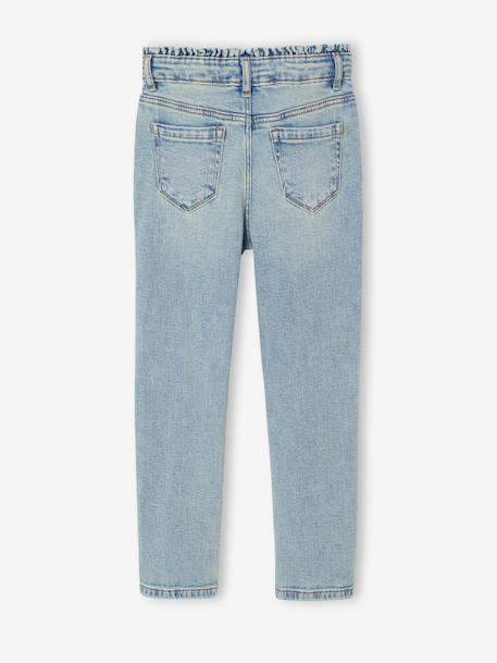 Slim-fit jeans for girls light blue+medium blue 