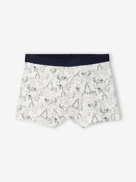 Pack of 5 boxers for boys khaki 