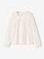 Long-sleeved T-shirt for girls ecru+pale pink 