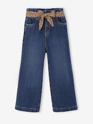 -Wide-leg paperbag jeans for girls
