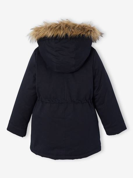 3-in-1 Parka with Hood for Girls black+GREEN DARK SOLID+grey green+khaki+PURPLE MEDIUM SOLID+sage 