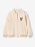 Varsity-Style Fleece Jacket for Girls beige+marl grey+navy blue 