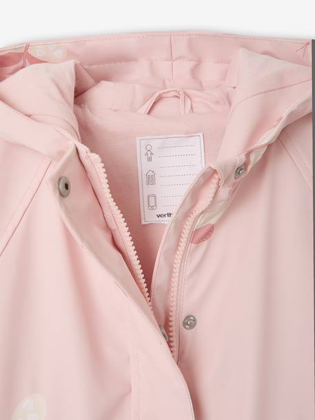 Hooded Raincoat with Magical Motifs for Girls blush+GREEN MEDIUM ALL OVER PRINTED+pale pink+rose+sky blue 