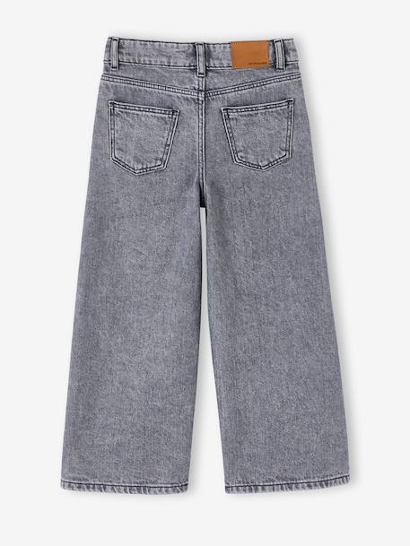 Girl's wide-leg star jeans denim grey+light blue 