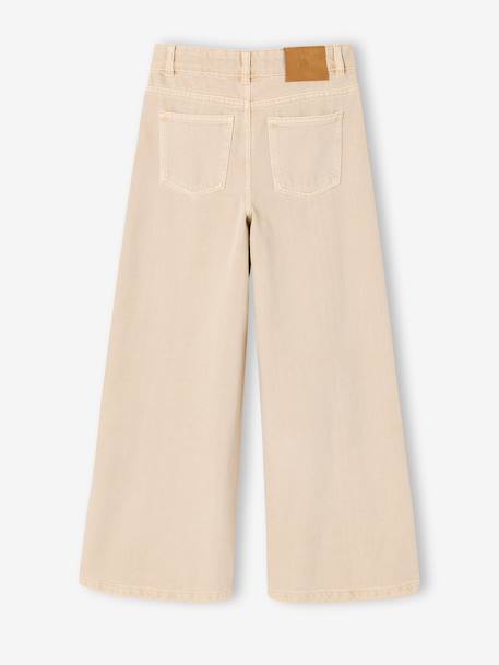 Wide-leg trousers for girls vanilla 