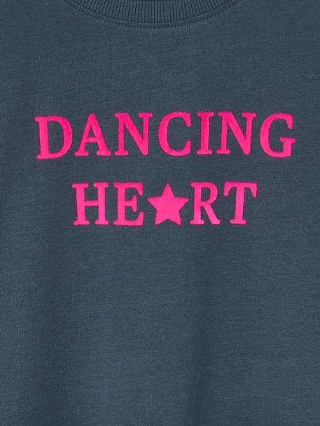 Long-sleeved T-shirt for girls green+ink blue+pale pink 
