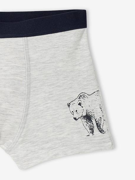 Pack of 5 boxers for boys khaki 