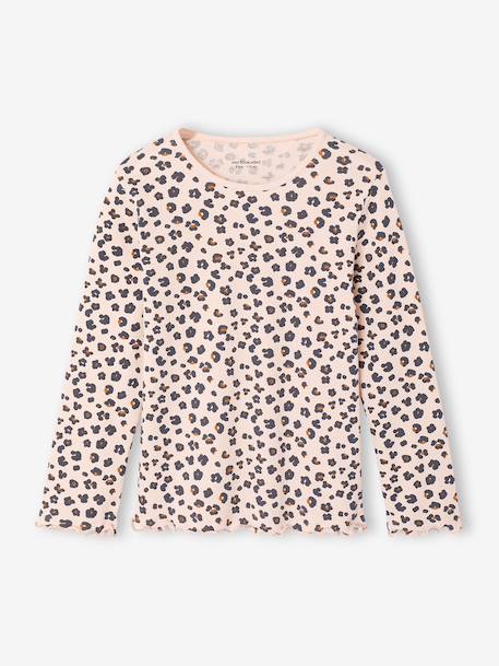 Pack of 2 long-sleeved pyjamas for girls pale pink 