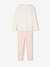 Pack of 2 long-sleeved pyjamas for girls pale pink 