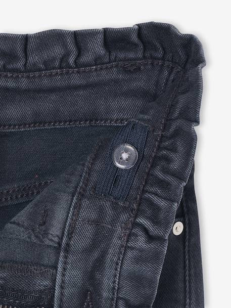 Slim-fit trousers for girls ink blue+mauve 