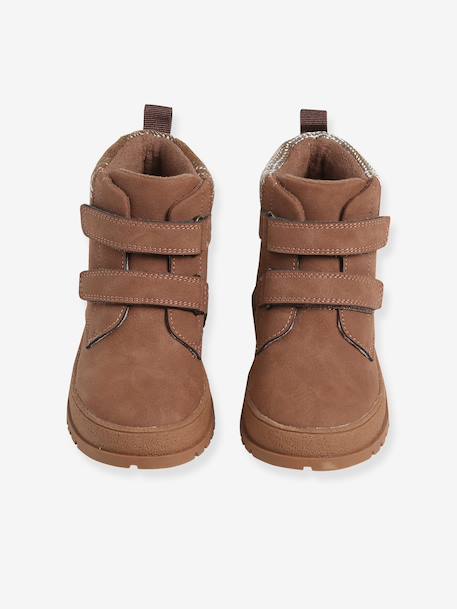 Touch-fastening boots for boys brown 