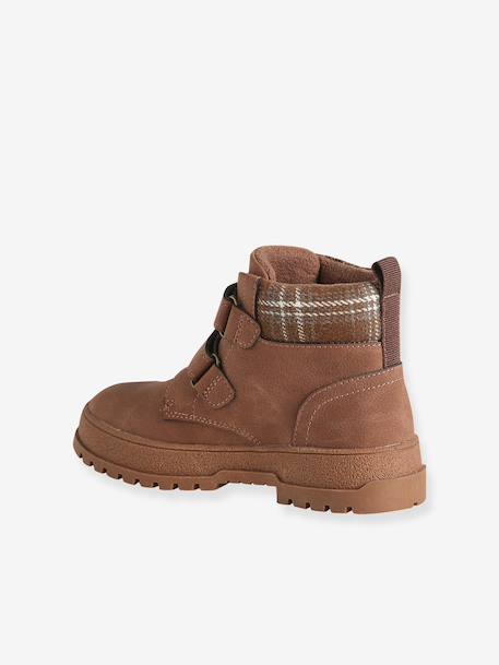 Touch-fastening boots for boys brown 