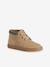 High-Top Leather Trainers with Laces, for Boys beige+navy blue 
