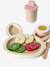FSC®100% wooden doll mealtime set rose 