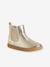 Zip-up boots for girls gold 