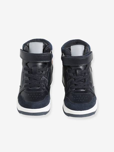 High-top trainers for boys navy blue 