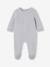 Pack of 3 baby sleepsuits with back opening marl beige+marl grey+sage green 