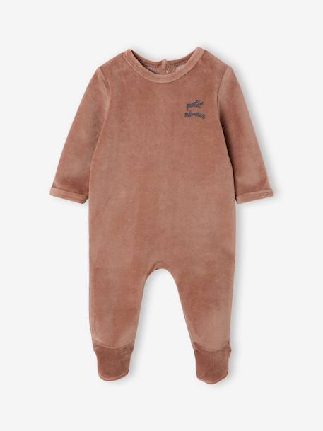 Pack of 3 baby sleepsuits with back opening marl beige+marl grey+sage green 