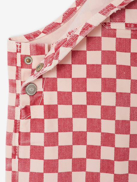Dungarees in twill for girls sweet pink 
