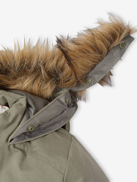3-in-1 Parka with Hood for Girls black+GREEN DARK SOLID+grey green+khaki+PURPLE MEDIUM SOLID+sage 