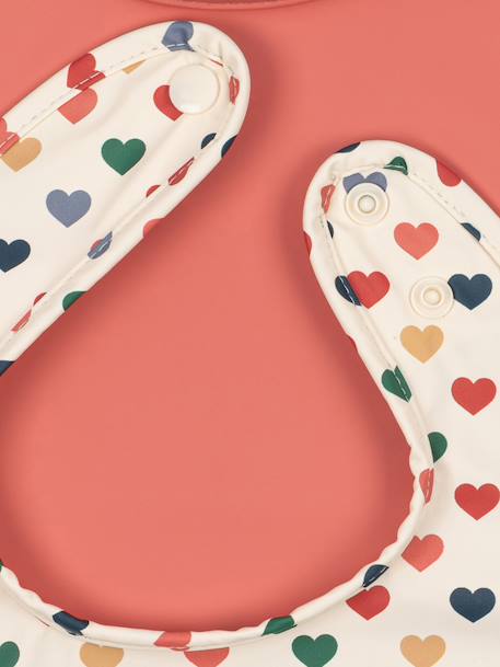 Pack of 2 bibs rose 
