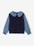 2-in-1 jumper for girls lilac+navy blue+tomato red 
