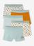 Pack of 5 boxer shorts for boys aqua green 