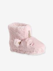 Shoes-Faux fur high-top slippers for children