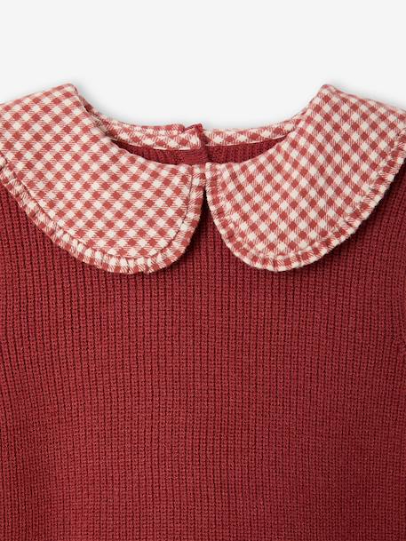 2-in-1 jumper for girls lilac+navy blue+tomato red 