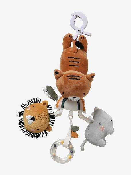 Multisensory Toy with Clip, Tanzania BEIGE MEDIUM SOLID WITH DECOR+brown 