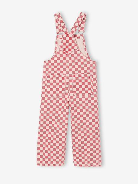 Dungarees in twill for girls sweet pink 