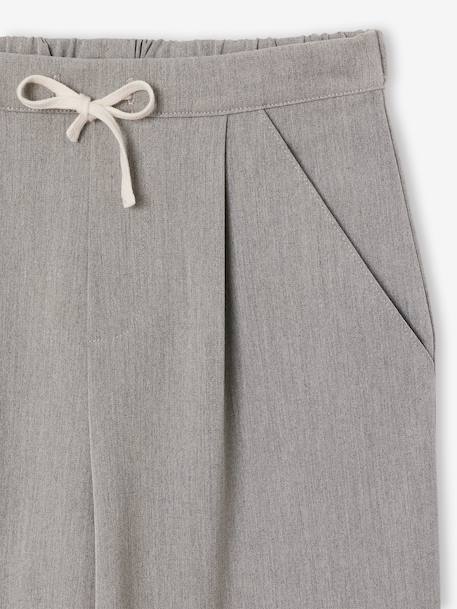 Tailored trousers for girls marl grey+navy blue 