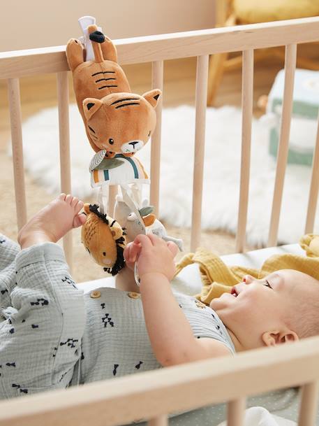 Multisensory Toy with Clip, Tanzania BEIGE MEDIUM SOLID WITH DECOR+brown 