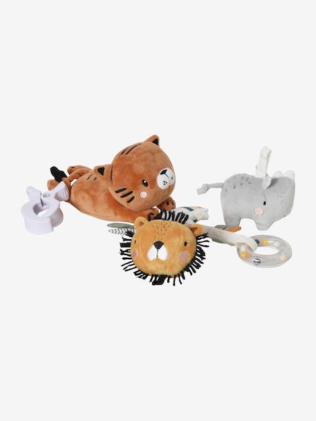 Multisensory Toy with Clip, Tanzania BEIGE MEDIUM SOLID WITH DECOR+brown 