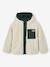Reversible hooded jacket for boys fir green+grey blue 