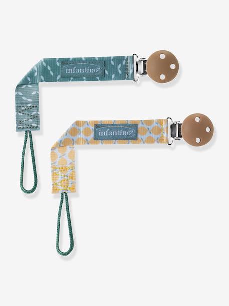 Pack of 2 INFANTINO Dummy Clips yellow 