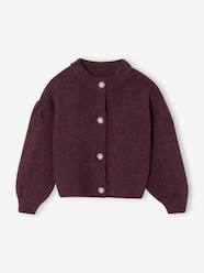 Girls-Cardigan with jewel buttons for girls