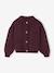 Cardigan with jewel buttons for girls plum 