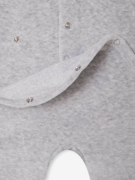 Pack of 3 baby sleepsuits with back opening marl beige+marl grey+sage green 