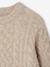 Long-sleeved cable knit jumper for boys marl beige 