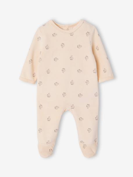 Pack of 3 baby sleepsuits with back opening marl beige+marl grey+sage green 