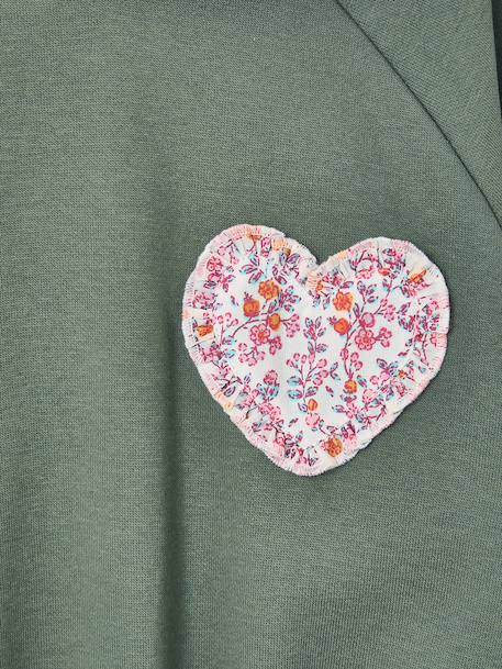 Short hooded dress for girls green+marl grey+navy blue 