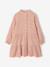 Polka Dot Dress in Cotton Gauze for Girls fir green+pecan nut+plum+sage green 