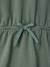 Short hooded dress for girls green+marl grey+navy blue 