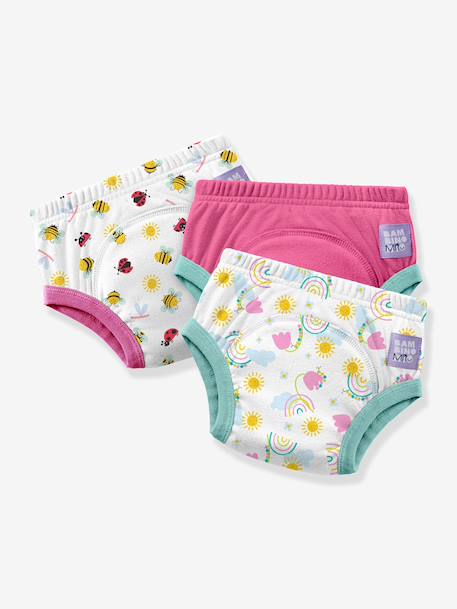 Pack of 3 potty training pants by BAMBINO MIO rose 